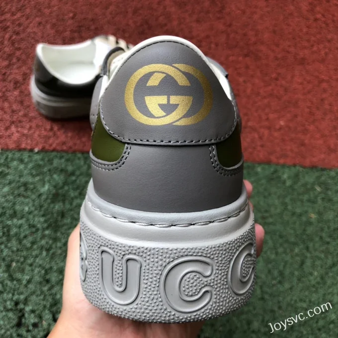 GUCCI Low-Top Canvas Platform Sneakers in Grey