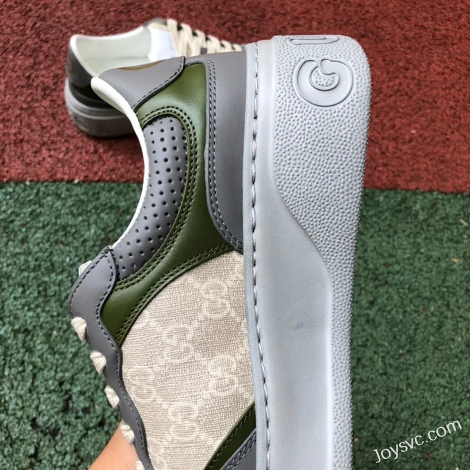 GUCCI Low-Top Canvas Platform Sneakers in Grey