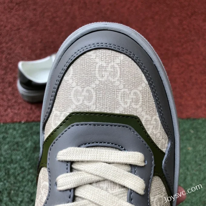 GUCCI Low-Top Canvas Platform Sneakers in Grey