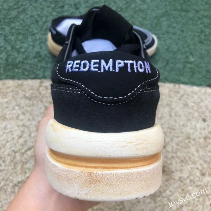 The Last Redemption Black Distressed Spacecourt Sneakers