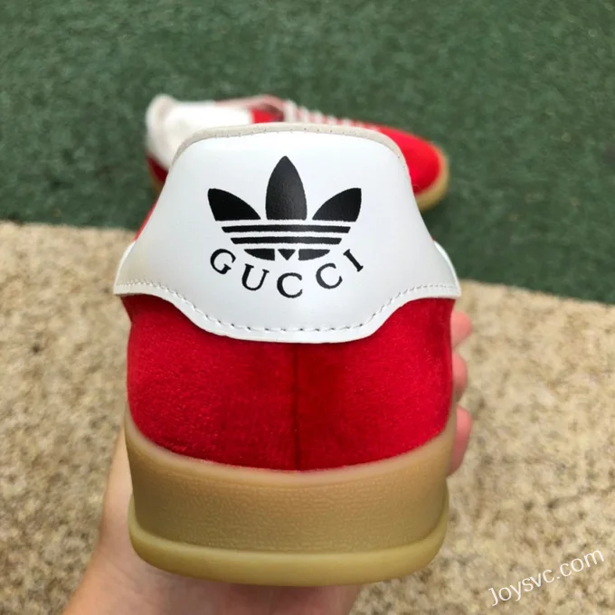 GUCCI x Adidas Originals Gazelle Low-Top Sneakers in Red