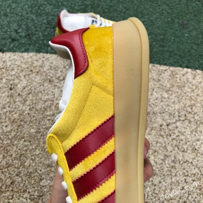 GUCCI x Adidas Originals Gazelle Low-Top Sneakers in Yellow & Red