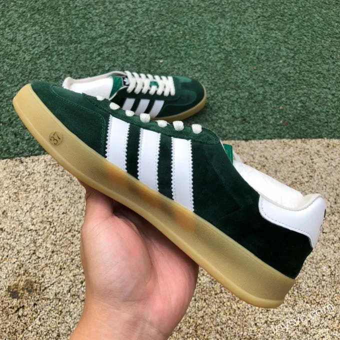 GUCCI x Adidas Originals Gazelle Low-Top Sneakers in Green & White