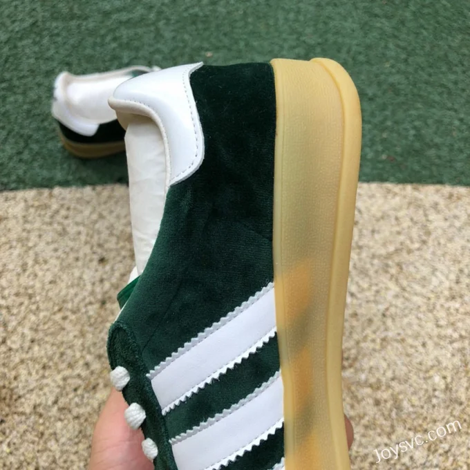 GUCCI x Adidas Originals Gazelle Low-Top Sneakers in Green & White