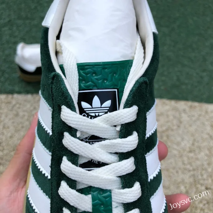 GUCCI x Adidas Originals Gazelle Low-Top Sneakers in Green & White