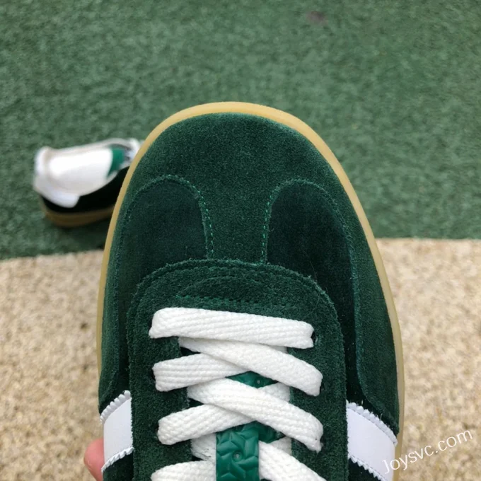 GUCCI x Adidas Originals Gazelle Low-Top Sneakers in Green & White