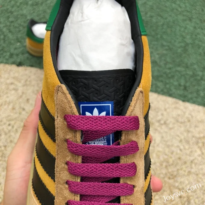 GUCCI x Adidas Originals Gazelle Low-Top Sneakers in Yellow & Pink