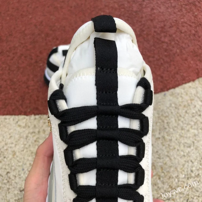 CHANEL Suede Effect Nylon Sneakers in White and Black