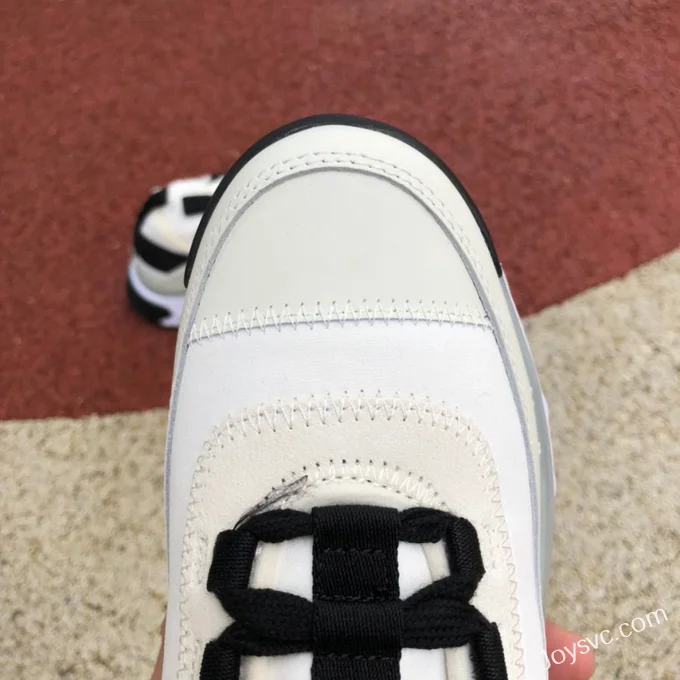 CHANEL Suede Effect Nylon Sneakers in White and Black