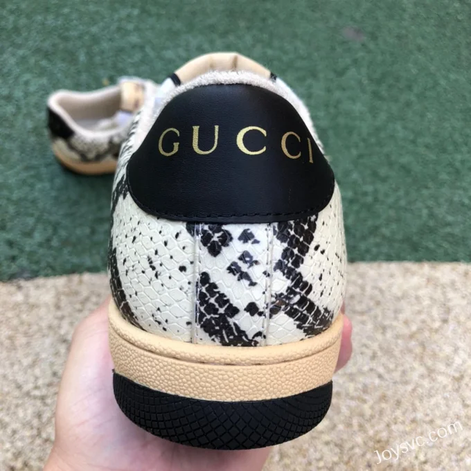 Gucci Screener Distressed Mesh Low Top Fashion Sneakers