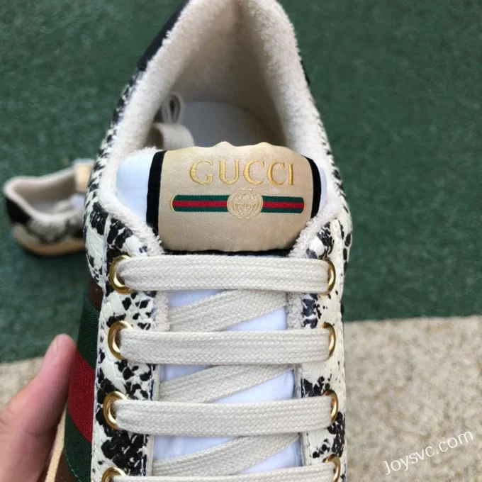 Gucci Screener Distressed Mesh Low Top Fashion Sneakers