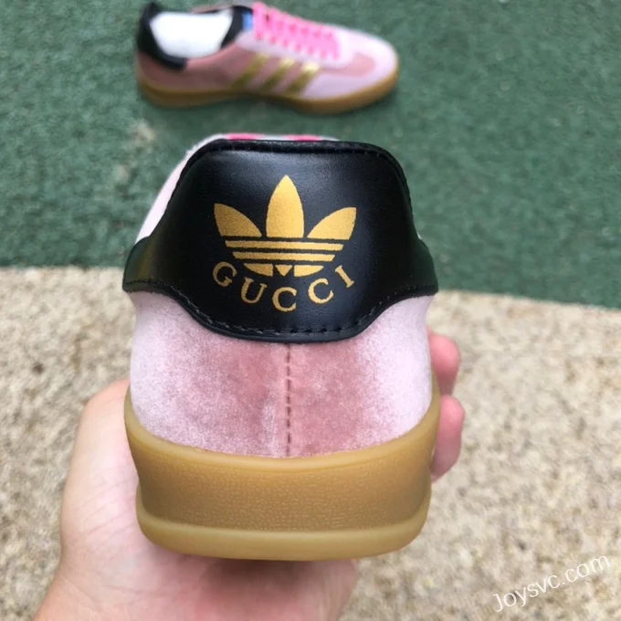 Adidas Originals x GUCCI Gazelle Low-Top Sneakers in Dusty Pink