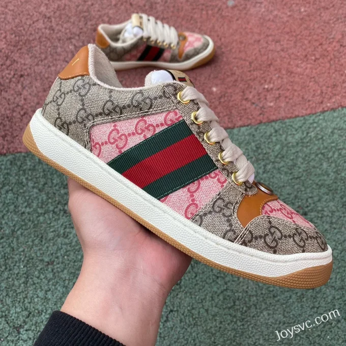 GUCCI Screener Canvas Low-Top Lace-Up Sneakers for Lunar New Year in Umber