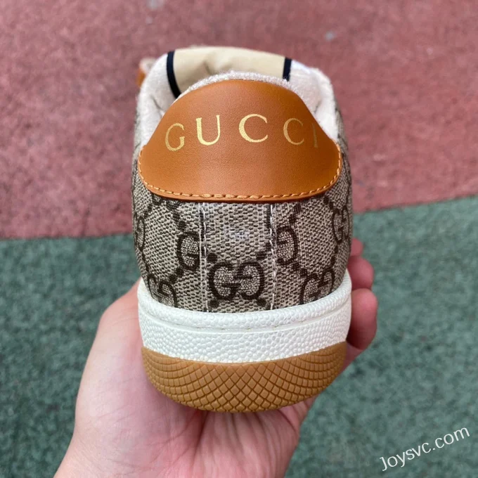 GUCCI Screener Canvas Low-Top Lace-Up Sneakers for Lunar New Year in Umber