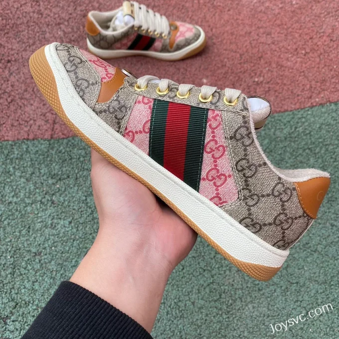 GUCCI Screener Canvas Low-Top Lace-Up Sneakers for Lunar New Year in Umber