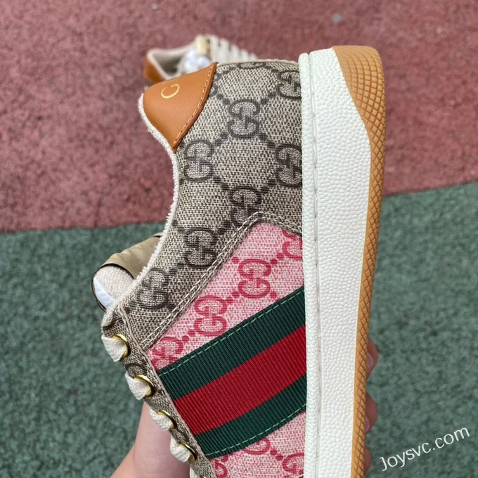 GUCCI Screener Canvas Low-Top Lace-Up Sneakers for Lunar New Year in Umber