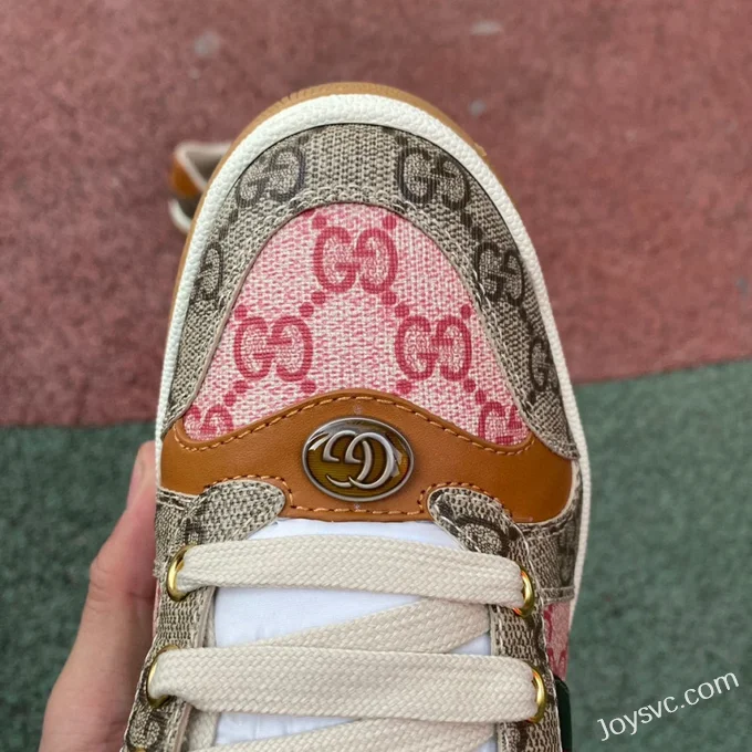 GUCCI Screener Canvas Low-Top Lace-Up Sneakers for Lunar New Year in Umber