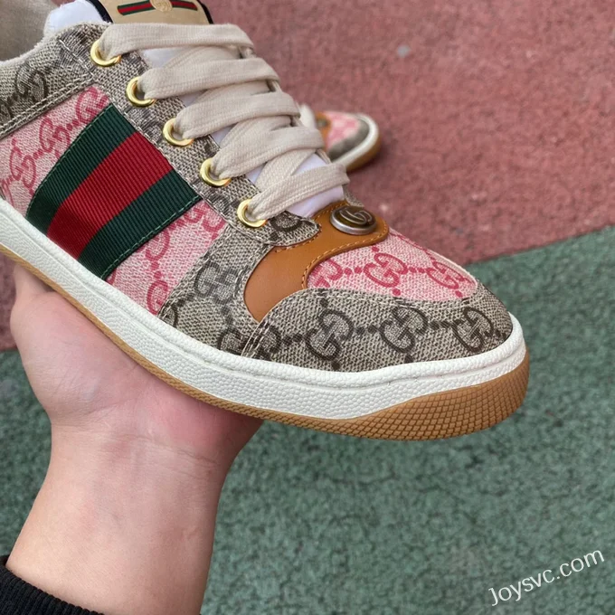 GUCCI Screener Canvas Low-Top Lace-Up Sneakers for Lunar New Year in Umber