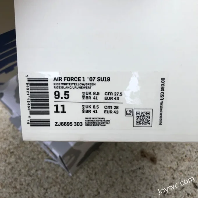 Nike Air Force 1 '07 LV8 Beige Yellow Green Gradient ZJ6695-303