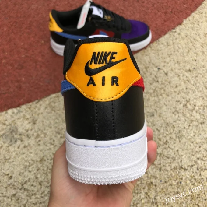 Nike Air Force 1 LV8 EMB Black Red Purple Gold Low DN4178-001