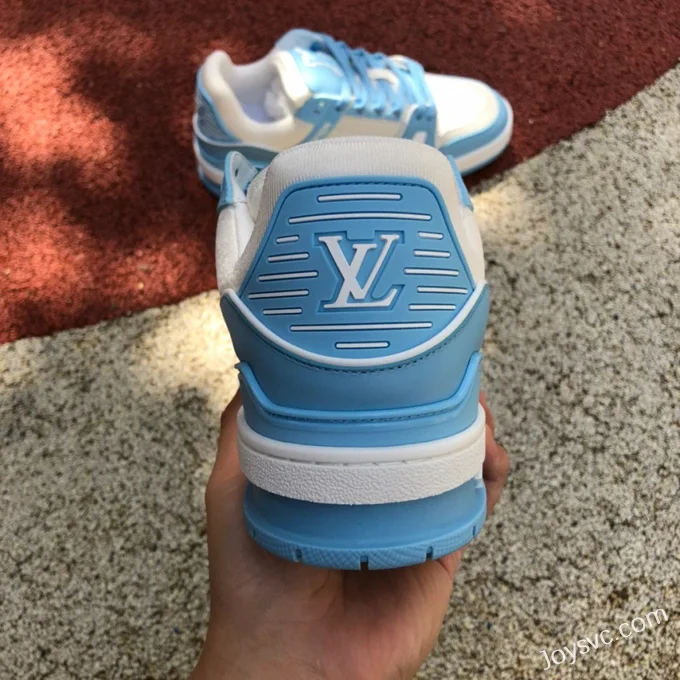 Louis Vuitton Trainer White Blue Low