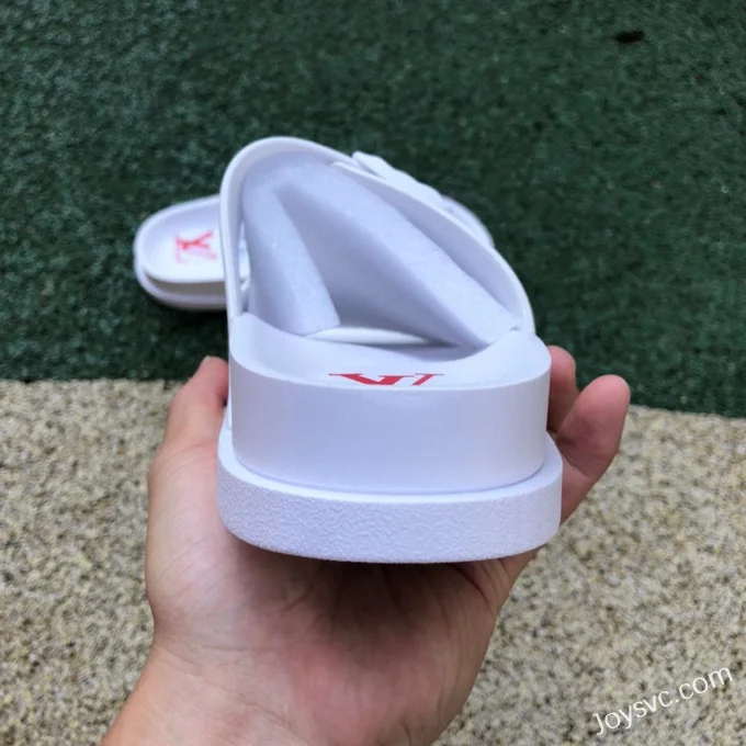 Louis Vuitton 2022 Summer White Red Slides