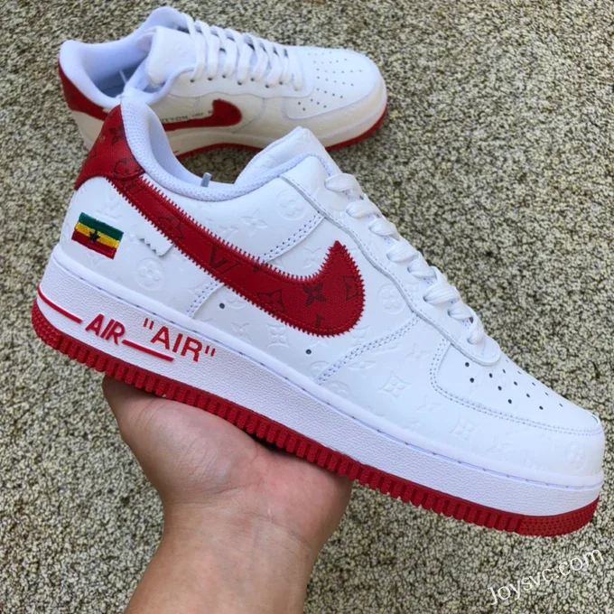 Louis Vuitton x Nike Air Force 1 LV AF1 White Red