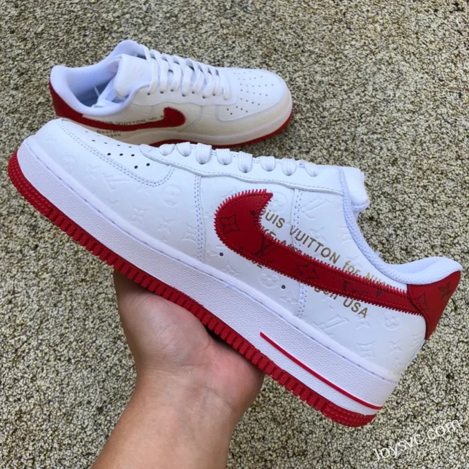 Louis Vuitton x Nike Air Force 1 LV AF1 White Red