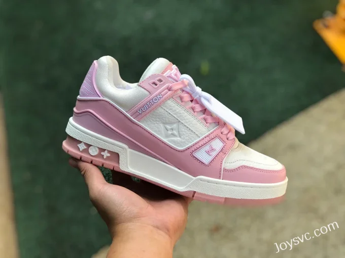 Louis Vuitton Trainer White Pink Low