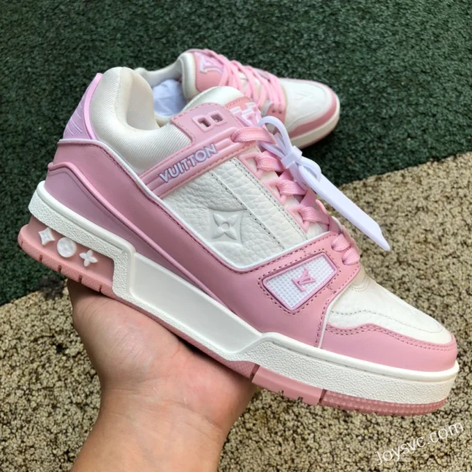 Louis Vuitton Trainer White Pink Low