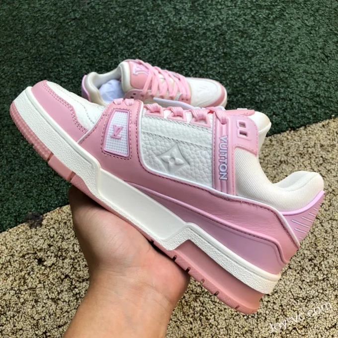 Louis Vuitton Trainer White Pink Low