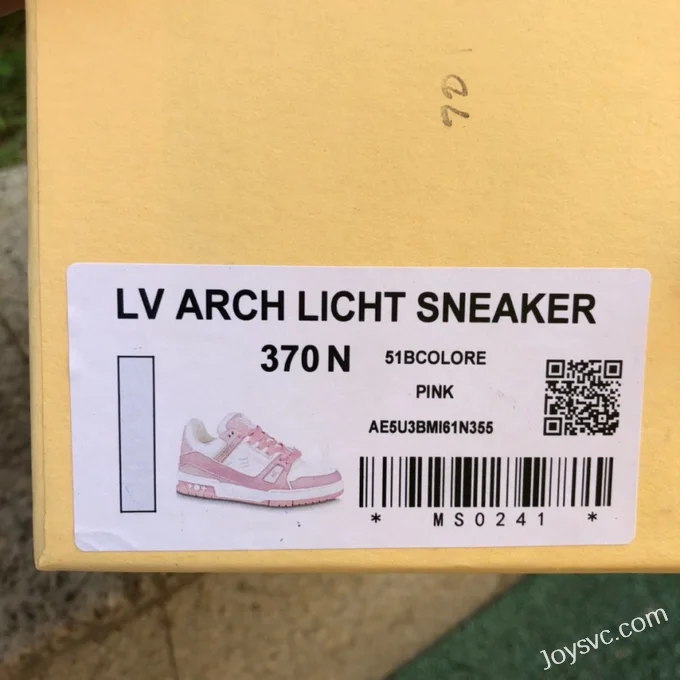 Louis Vuitton Trainer White Pink Low