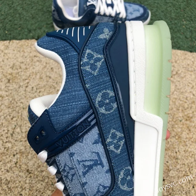 Louis Vuitton Trainer Denim Blue Low Bulk Order