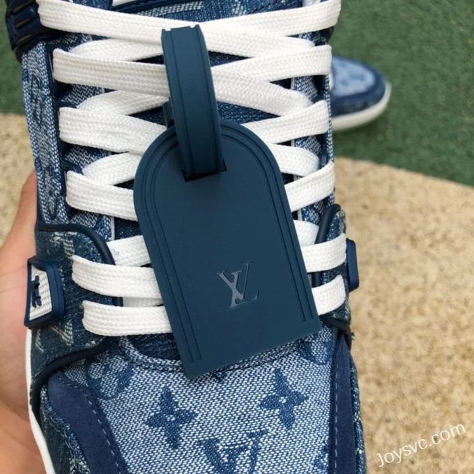 Louis Vuitton Trainer Denim Blue Low Bulk Order