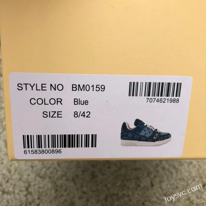 Louis Vuitton Trainer Denim Blue Low Bulk Order