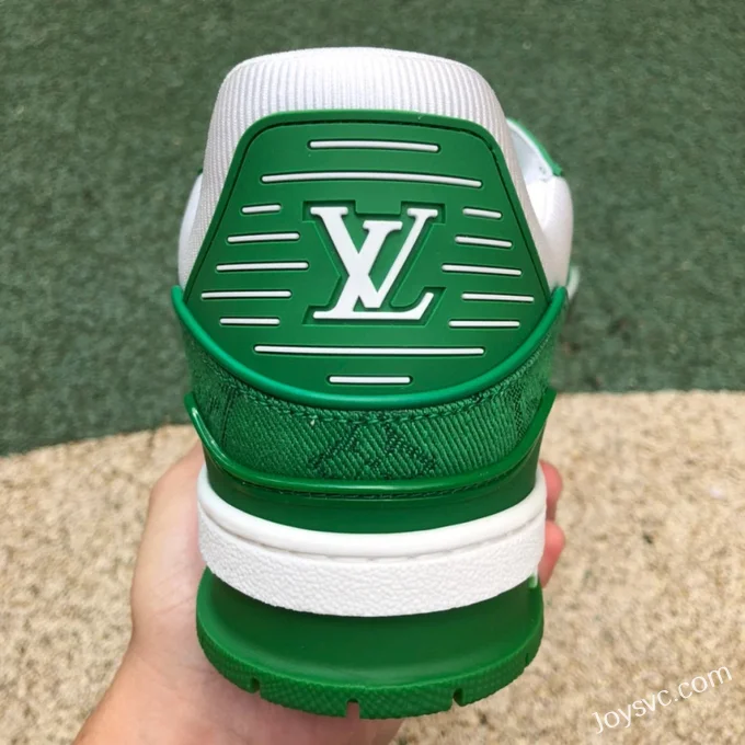 Louis Vuitton Trainer White Green Low