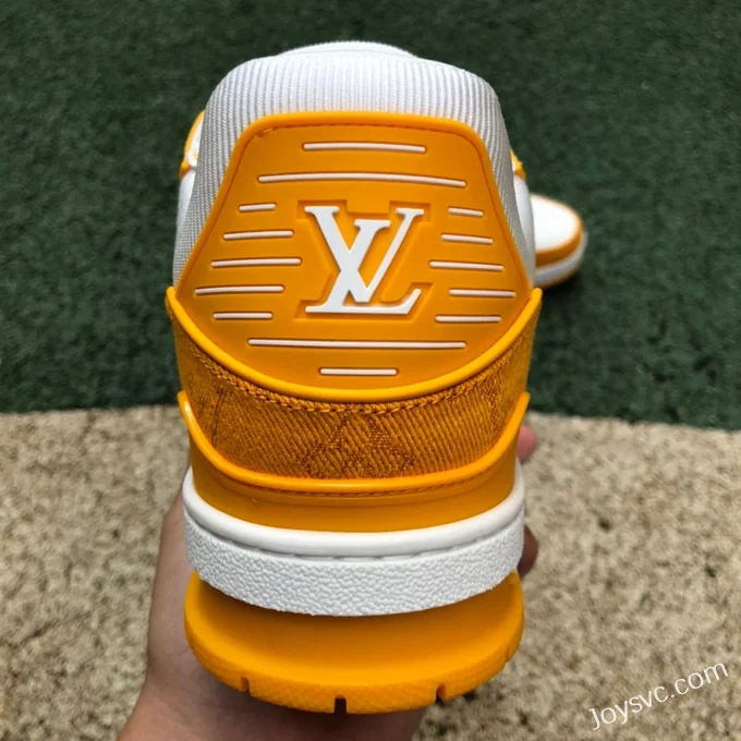 Louis Vuitton Trainer White Yellow Low