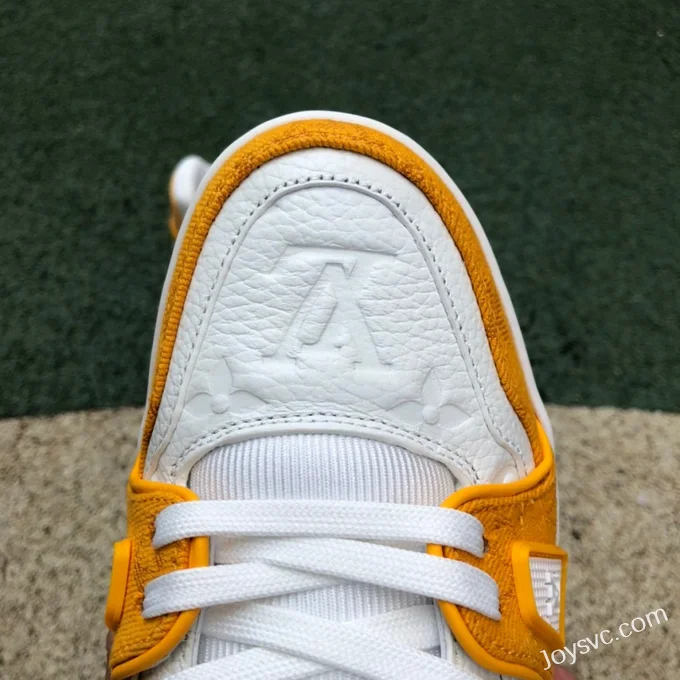 Louis Vuitton Trainer White Yellow Low