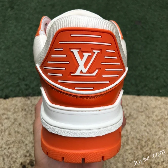 Louis Vuitton Trainer White Orange Bread Shoes