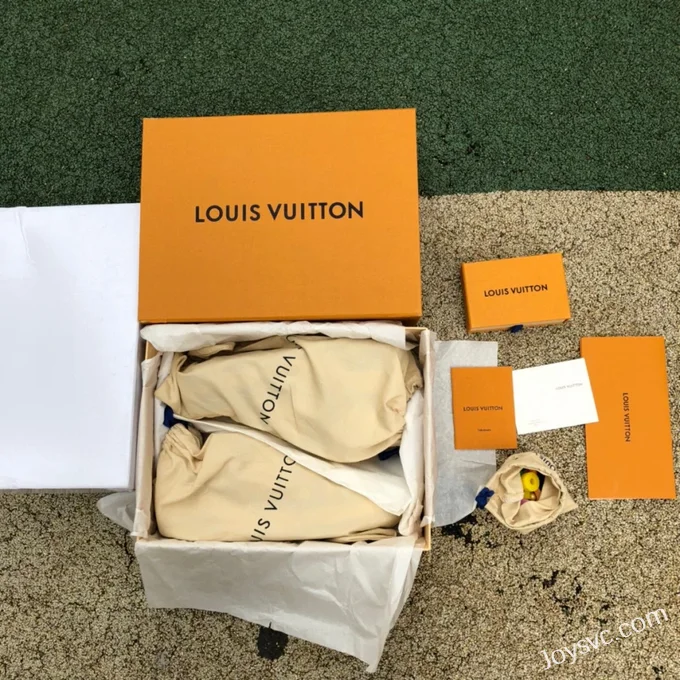 Louis Vuitton Trainer White Orange Bread Shoes