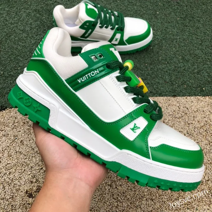 Louis Vuitton Trainer White Green Bread Shoes