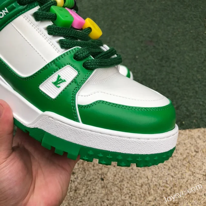 Louis Vuitton Trainer White Green Bread Shoes