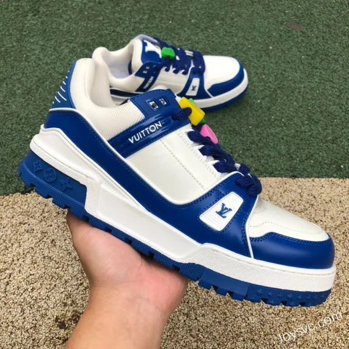 Louis Vuitton Trainer White Blue Bread Shoes