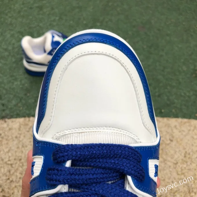 Louis Vuitton Trainer White Blue Bread Shoes