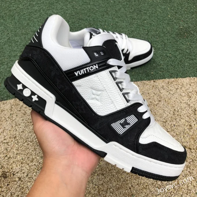 Louis Vuitton Trainer Black White Low Bulk Order