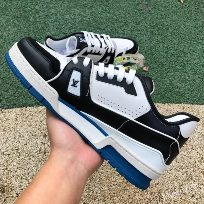 Louis Vuitton Trainer Black White Blue Low Bulk Order