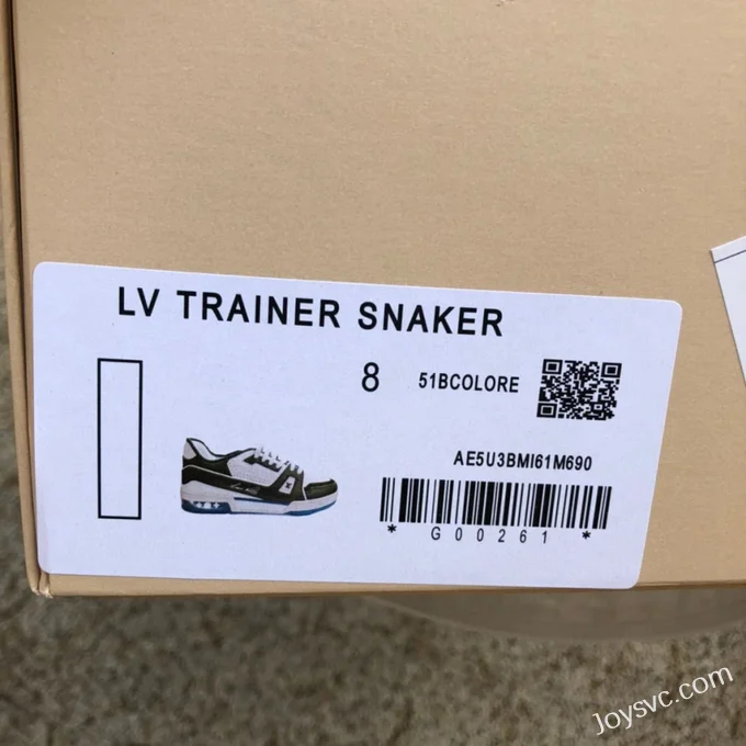 Louis Vuitton Trainer Black White Blue Low Bulk Order