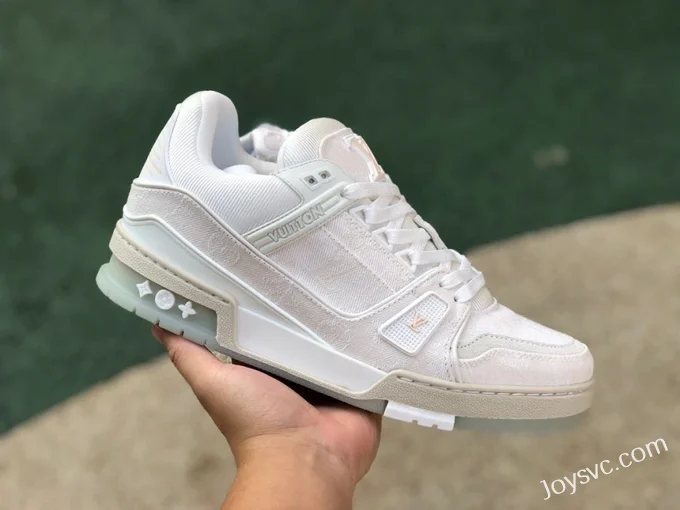 Louis Vuitton Trainer White Canvas Low