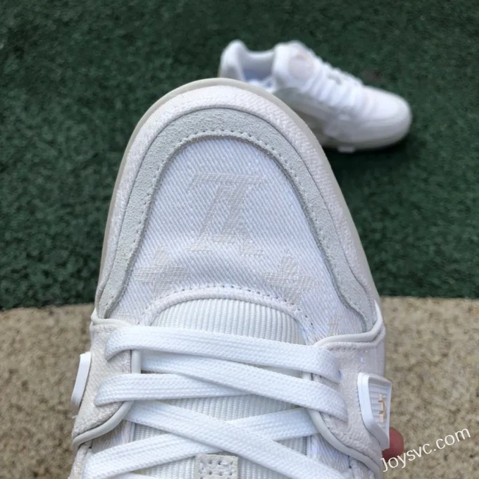 Louis Vuitton Trainer White Canvas Low