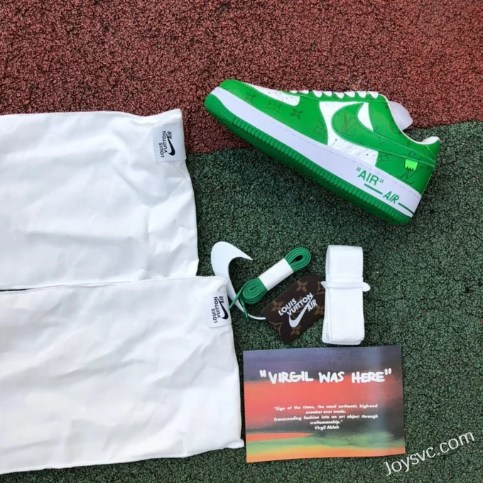 Louis Vuitton x Nike Air Force 1 Low White Green